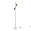 Cone 65" Glam Metal Floor Lamp in Brushed Gold Metal with White Faux Marble Metal Base by LumiSource - 2 of 4