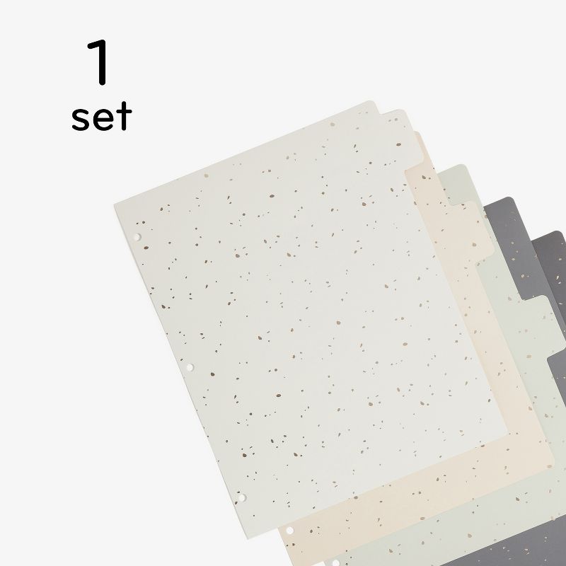 U Brands 5 Tab Paper Dividers Sophisticated Speckle, 6 of 11