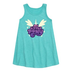 Girls' - My Little Pony - Logo Wings Graphic Sleeveless Aline Dress - 1 of 3