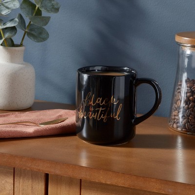 16oz Stoneware Black is Beautiful Mug - Opalhouse&#8482;