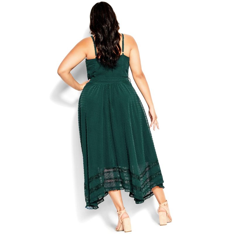 Women's Plus Size Flirty Nature Dress - jade | CITY CHIC, 3 of 7