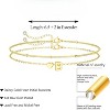 Dainty Initial Heart Gold Bracelets for Women Trendy, 14K Real Gold Letter Charm Bracelet Jewelry - 3 of 4