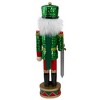 Northlight 14.25" Red and Green Sequin Jacket Nutcracker with Sword - 4 of 4