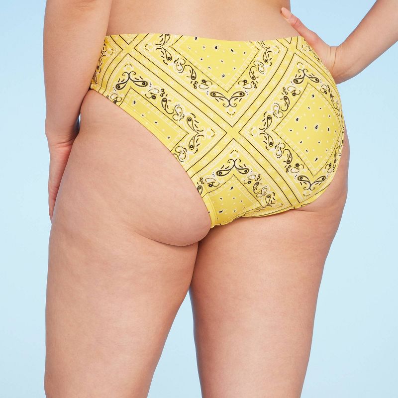 Women's Bandana High Leg Cheeky Bikini Bottom - Wild Fable™ Yellow, 3 of 5
