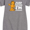 - Garfield - Pretend I'm Listening Graphic Short Sleeve Fleece Dress - 2 of 4