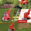 OUTIGO String Trimmer Cordless,  with 2 batteries and 4 blade types, height and angle adjustable, for mowing outdoor lawns and shrubs - 2 of 4