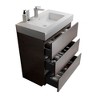 NicBex Bathroom Vanity with Sink Basin,Bathroom Sink Vanity with Storage Space,24/30/36 inch Bathroom Sink Cabinet without Drain,Walnut/Gray - 2 of 4