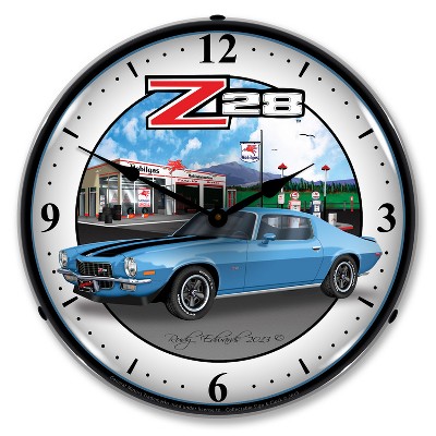 Collectable Sign & Clock | 1970 Z28 Camaro LED Wall Clock Retro/Vintage, Lighted