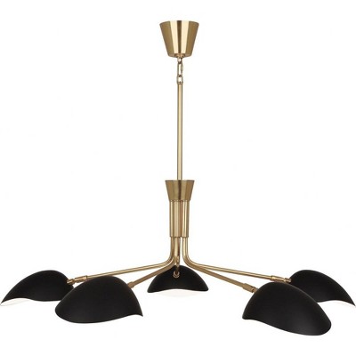 Robert Abbey Lighting Rico Espinet Racer - Light Chandelier in  Modern Brass