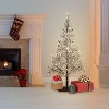 5ft Alpine Silver Artificial Christmas Tree with Warm White LED Lights Silver - 2 of 4