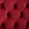 Gulches 2-Piece Dining Chairs - Burgundy Wine Red Velvet, Tufted Solid Wood Legs with Nailhead Trim, High-End Modern Upholstered Seats - 4 of 4