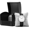 Juvale Single Grid Wrist Watch Box with Pillow (Black, Faux Leather) - 2 of 4