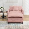 Dsvimoy Accent Chair with Ottoman Set for Cozy and Stylish Living Room Spaces, Pink, 35"*31"*13" - 2 of 4