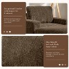 Grungis Faux Rabbit Fur Single Sofa Chair with Storage Ottoman & Cup Holders,Upholstered Sleeper Bed Chair for Living Room & Bedroom - 4 of 4