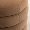GDFStudio Marcus 17" Wood Channel Tufted Velvet/Boucle Ottoman - 3 of 4