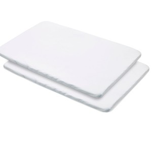 BreathableBaby All-in-One Fitted Sheet & Waterproof Cover, For 39" x 27" Play Yard Mattress (2-Pack), White - 1 of 4
