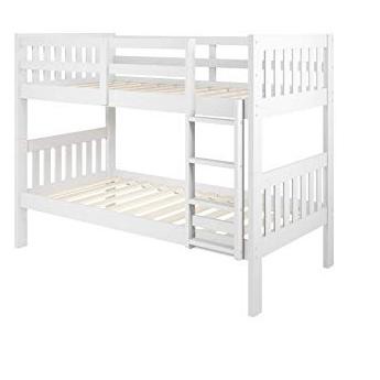 Donco Kids Austin Mission Twin Over Twin White Bunkbed