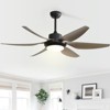 54" Ceiling Fans with Lights Remote Control 6 ABS Blades Reversible DC Motor Dimmable LED Light Modern Ceiling Fan for Bedrooms, Living Room, Patio - 3 of 4