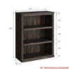 3 Tier/5-Tier Bookcase, Farmhouse Book Shelf w/Storage Open Display Bookshelves, 40" Low Book Case Wooden 3 Shelf Bookcase Home Decor Furniture - 3 of 4