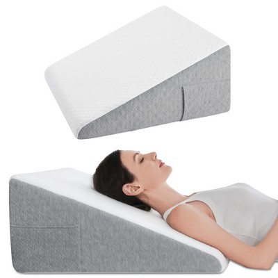 Vipbear Bed Wedge Pillow with Soft Memory Foam and Washable Cover, Wedge Pillow for Sleeping, Triangle Pillow Wedge for Back Pain Relief