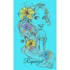 Girl's Tangled Flower Sketch Portrait Crop T-Shirt - 2 of 3