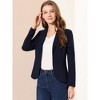 Allegra K Women's Elegant Work Office Lapel Collar Button Down Regular Fit Suit Blazer - 4 of 4