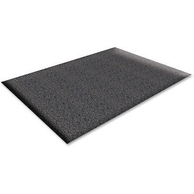 2' Rectangle Solid Floor Mat Black - Genuine Joe