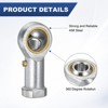 Unique Bargains Self-Lubricating Steel Durable Corrosion-Resistant Rod End Bearing - 2 of 4