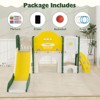 Costway 10 in 1 Toddler Slide Set with Magnetic Whiteboard, Telescope Ring Toss for Ages 3+ Gray+Blue/Green+Yellow - 4 of 4
