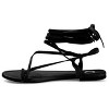 Journee Collection Womens Mischa Ankle Wrap Low Block Heel Sandals Black 6.5 - 2 of 4