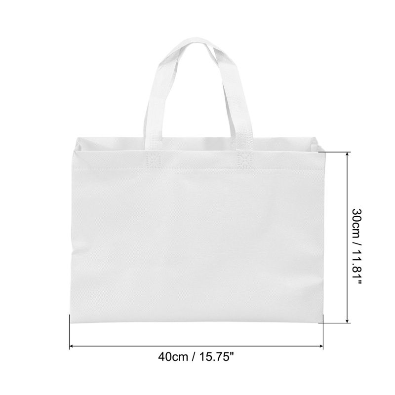 Unique Bargains Reusable Horizontal Style Non-Woven Gift Grocery Tote Bag, 2 of 6