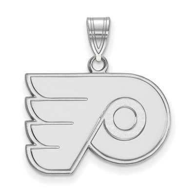Black Bow Jewelry 14k White Gold Philadelphia Flyers NHL Medium Pendant