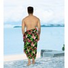 HAPPY BAY Men's Cover Up Hawaiian Summer Long Swim Trunk Swimwear For Men Vacation Beach Holidays Beachwear Pareo One Size Multicolored, Floral - 3 of 4
