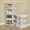 VECELO 4/5/6 Tier Vertical Narrow Shoe Rack, Freestanding Shoe Racks, Skinny Shoe Shelf, Compact Shoe Organizer for Small Spaces, Gray - 4 of 4