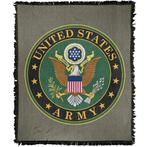U.S. Army United States Army Eagle Symbol Blanket 50"x60" Woven Tapestry - 1 of 4