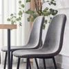 Sapphtopaz Mid-Century Modern Dining Chairs Set of 4/6, Cushioned Kitchen Chairs with Fabric Upholstery & Metal Legs - 4 of 4