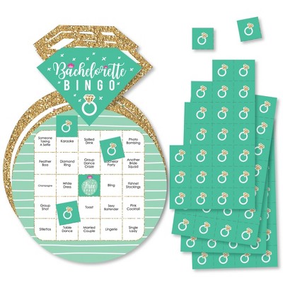 Big Dot of Happiness Final Fiesta - Bar Bingo Cards and Markers - Last Fiesta Bachelorette Party Shaped Bingo Game - Set of 18