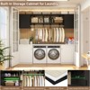 Aheaplus Wall Cabinet with Hanging Rods, Bathroom Cabinet with Door & Shelf Tower, Laundry Cabinet with Shelves - 4 of 4