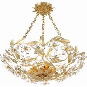 Crystorama Lighting Marselle 6 - Light Semi-Flush Mount in  Antique Gold - 1 of 1