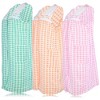 JEFFRICO 3 Pack House Dresses for Women with Pockets - Lightweight Breathable Sleeveless Snap Front Housecoat Dusters - 3 of 4