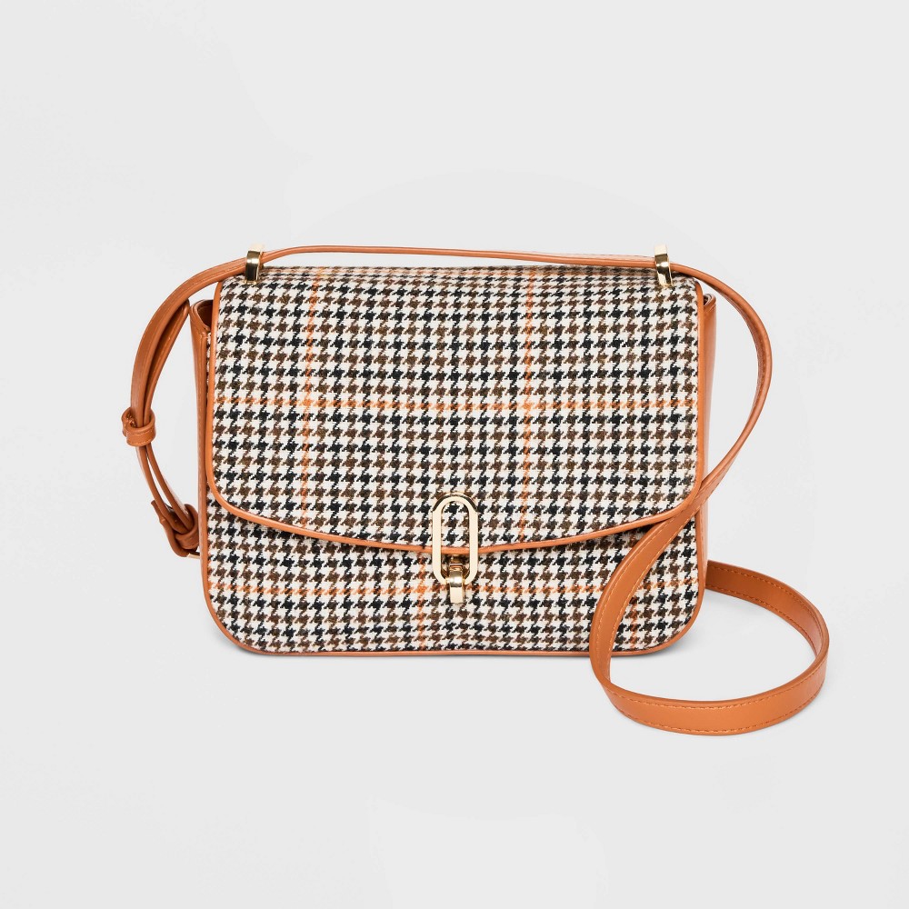 Plaid Refined Crossbody Bag - A New Day , Multicolor/Plaid