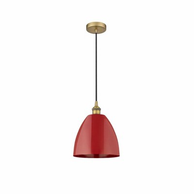 Plymouth Dome - 1 Light Cord Hung Mini Pendant In Industrial Style-12.88 Inches Tall and 9 Inches Wide