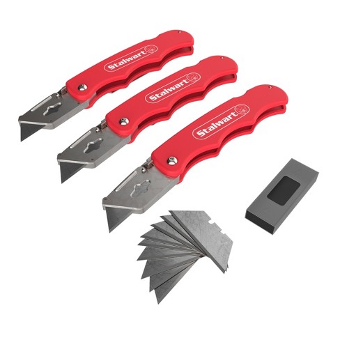 Fleming Supply Folding Retractable Utility Knifes/box Cutters - Set Of 3 :  Target