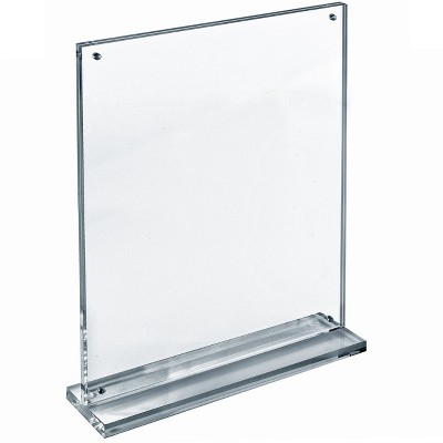 Slim Deluxe Polished Clear Acrylic Magnetic Tabletop Frame