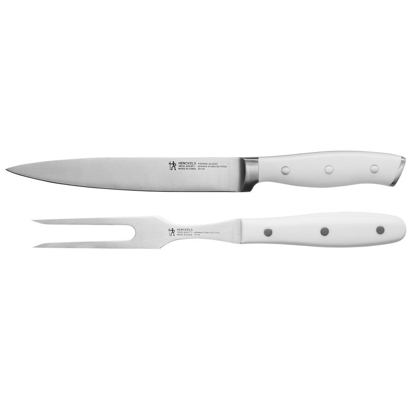 Henckels Forged Accent 2-pc Carving Set - White Handle, 1 of 4