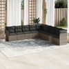vidaXL Garden Sofa Set Grey PE rattan, powder-coated steel Large Modular - 2 of 4
