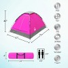 Leisure Sports 2-Person Dome Tent With Rain Fly and Carrying Bag - 77" x 57", Pink - 4 of 4