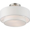 Livex Lighting Meridian 2 - Light Semi-Flush Mount in  Brushed Nickel - 3 of 4