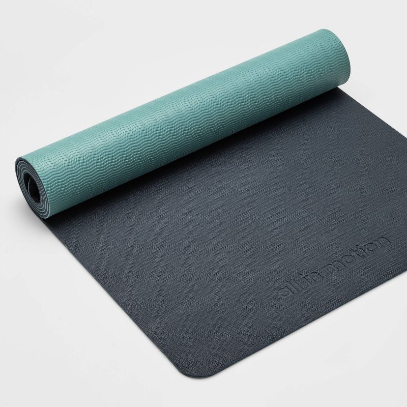 Two Tone Yoga Mat 5mm Navy Blue/Light Blue - All In Motion&#8482;, 1 of 6