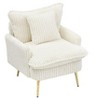 CAVINAS Corduroy Fabric Accent Chair, Single Chair Sofa Chair, Classic Arm Chair, Upholstered Recliner for Apartment Office Living Room Bedroom - 4 of 4